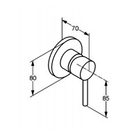 389250576 Bozz Зовнішня частина змішувача д/душу (1 сорт) Kludi фото 1