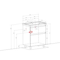 7647 ЕЛІТ Тумба підлогова з раковиною-70 Elite (1 сорт) Аква Родос фото 6