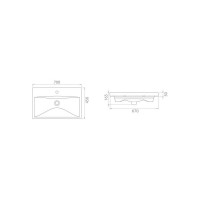 7647 ЕЛІТ Тумба підлогова з раковиною-70 Elite (1 сорт) Аква Родос фото 7