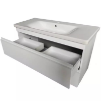 753080W FRAME Біла глянцева тумба 80см з раковиною та сифоном (1 сорт) Devit фото 3