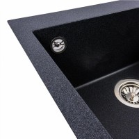 5050 GALAX  Кухонна мийка гранітна 500*500, карбон (1 сорт) Valeso фото 3