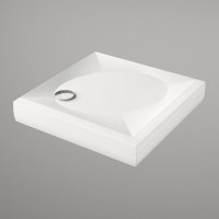 KDPARTKV90/00 ART KV 90 Піддон душовий квадратний 90х90 см з литого (штучного) каменю з ніжками та п PAA фото 2