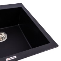 5050 GALAX  Кухонна мийка гранітна 500*500, чорна матова (1 сорт) Valeso фото 1