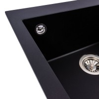 5050 GALAX  Кухонна мийка гранітна 500*500, чорна матова (1 сорт) Valeso фото 2