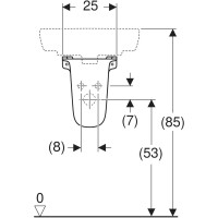 L77100000 FREJA Полуп'єдестал для раковини, білий глянець (1 сорт) KOLO фото 4