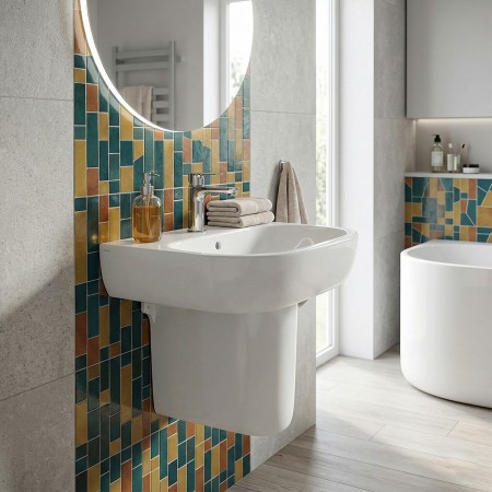 L77100000 FREJA Полуп'єдестал для раковини, білий глянець (1 сорт) KOLO