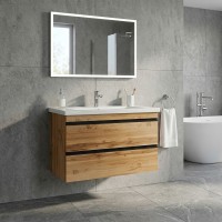 753100O FRAME Тумба натуральний дуб 100см з раковиною та сифоном (1 сорт) Devit фото 6