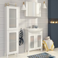 K667-106 Умивальник меблевий ARTECO 50 ONE HOLE з отвором для змішувача, з переливом, білий глянець  MITO фото 4