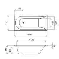 W72A-150-070W-A2  Spirit  Ванна акрилова150x70 (1 сорт) AM.PM фото 6