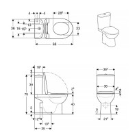 501.753.00.1 Selnova Комплект підлогового унітаза зі змивним бачком, горизонтальний випуск, напівзак Geberit промо фото 1