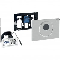 115.856.SN.6 HyTronic Змивна клавіша Sigma10, для бачків 8см, електронний змив, 230В, подвійний змив Geberit фото 1