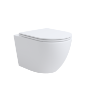 3810830 Aero Підвісний безобідковий унітаз з кришкою soft-close, Vortex Flush, білий глянець (1 сорт Devit