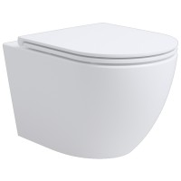 3810830 Aero Підвісний безобідковий унітаз з кришкою soft-close, Vortex Flush, білий глянець (1 сорт Devit