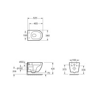 3810830 Aero Підвісний безобідковий унітаз з кришкою soft-close, Vortex Flush, білий глянець (1 сорт Devit фото 1