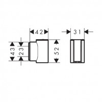 28885000 HG Porter Fine Тримач для ручного душу, хром (1 сорт) HANSGROHE фото 1