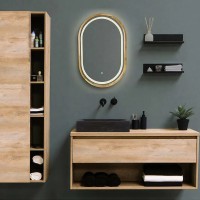 Freedom SLim LED дзеркало з підсвіткою, (аура,фронт,сендим)дуб натуральний, 500мм*800мм (1 сорт) Luxury Wood фото 2