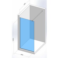 DSN90200 Style New Душове огородження Walk-In 900x2000, хром (1 сорт) Devit фото 1