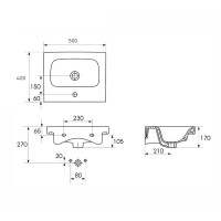 UN509-048 СЕТ B10 MODUO Тумба з раковиною 50, білий (1 сорт) CERSANIT-С Україна