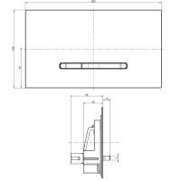 922160RB VICONNECT M300 Клавіша, чорна скло/хром (1 сорт) VILLEROY  BOCH фото 2