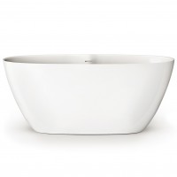 VAPERL145/00 Perla Ванна окремостояча 145*71 см з литого (штучного) каменю, з інтегрованим сифоном,  PAA фото 4