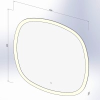 4408080 Ovale Дзеркало 800х800 з тачсенсором, LED підсвідкою та підігрівом (1 сорт) Devit фото 2