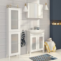 K667-104 Умивальник меблевий ARTECO 60 ONE HOLE з отвором для змішувача, з переливом, білий глянець  MITO фото 3