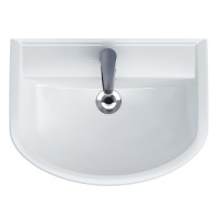 K667-104 Умивальник меблевий ARTECO 60 ONE HOLE з отвором для змішувача, з переливом, білий глянець  MITO фото 1