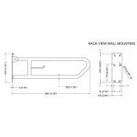 GW11 07 04 01 Відкидний поручень для людей з інвалідністю, з тримачем туалетного паперу, нержавіюча  GENWEC фото 1