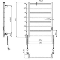 6.1.0802.06.WM Рушникосушка ел. HF Leeds  770x530 білий мат, в комплекті з прих.підкл (1 сорт) Hygge Family фото 4
