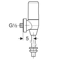 115.805.21.5 Кран для уринала з верхнім підводом води, з електронним керуванням змивом, живлення від Geberit фото 3
