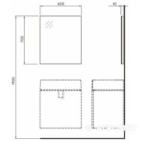 88458000 TWINS дзеркало 60см (1 сорт) KOLO