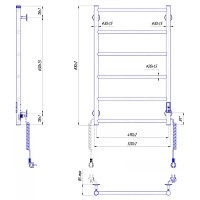 2.3.0703.10.S Рушникосушка ел. Класік F НР-I 800х530/75 TR K сатин (1 сорт) Mario фото 2