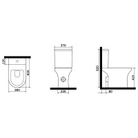 CXA8601SC X-joy унітаз-компакт без обідка з сидінням мікроліф, білий (1 сорт) AM.PM фото 9