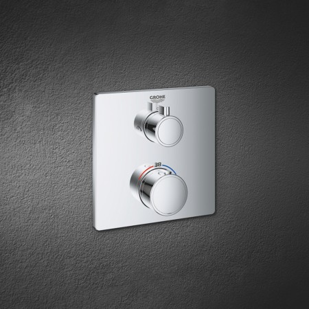 24079000 Grohtherm Thermostatic Зовнішня частина термостату прихованого монтажу на 2 споживачі, хром Grohe