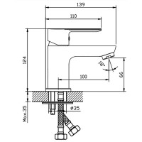5450011 Harmony Змішувач д/раковини, хром (1 сорт) Devit фото 1