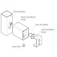3.0.1000.0.BM Комплект прихованого підключення під профільний стояк, чорний мат (може бути без мереж Mario фото 1