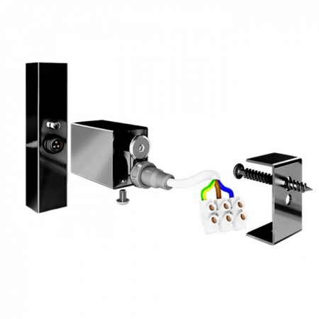 3.0.1000.0.BM Комплект прихованого підключення під профільний стояк, чорний мат (може бути без мереж Mario