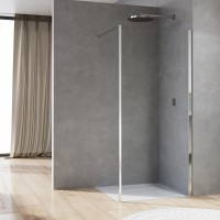 D20F10904007 Arelia Бічна стінка в 90°, 900мм, скло прозоре, проф.срібний полір. (1 сорт) Ronal фото 2