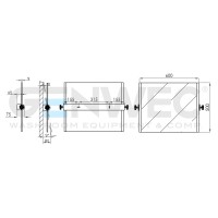 GW11 66 02 00 Дзеркало мобільне, алюмінієва рама (1 сорт) GENWEC фото 1