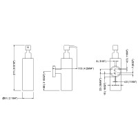 GW05 74 04 07 Nimbus Дозатор рідкого мила, нержавіюча сталь, золото брашоване (1 сорт) GENWEC фото 1