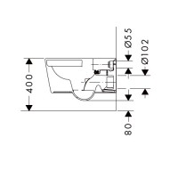 60193450 EluPura S Підвісний унітаз 540 rimless, білий (1 сорт) HANSGROHE фото 6