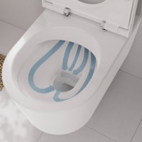 60193450 EluPura S Підвісний унітаз 540 rimless, білий (1 сорт) HANSGROHE