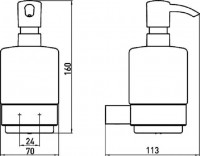 0521 001 01 LOFT Дозатор рідкого мила настінний, хром (1 сорт) EMCO фото 1