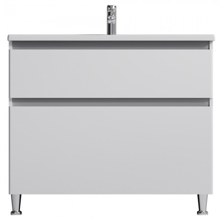 M85-FSX1002-WC1002WG38	 X-Joy, База з раковиною, на підлогу, 100 см, 2 ящика, білий глянець (1 сорт) AM.PM