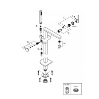 23846003 PLUS Змішувач для ванни підлогового монтажу з ручним душем, хром (1 сорт) Grohe фото 2
