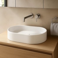 FO02  Folio Раковина овальна накладна, біла (1 сорт) SIMAS фото 3
