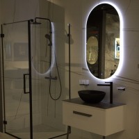 22782 Дзеркало Solar 60x100 см UNI sensor з підсвіткою овальне (1 сорт) Аква Родос фото 5