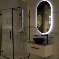 22781 Дзеркало Solar 50x90 см UNI sensor з підсвіткою овальне (1 сорт) Аква Родос фото 6