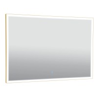 27429 Luce Дзеркало 100*70 см з підсвіткою (сенсор), колір золото (1 сорт) Аква Родос фото 1