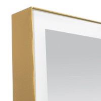 27429 Luce Дзеркало 100*70 см з підсвіткою (сенсор), колір золото (1 сорт) Аква Родос фото 4